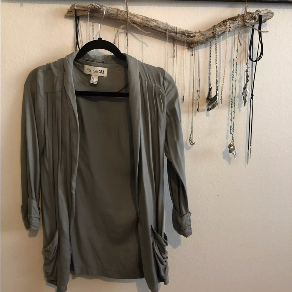 Forever 21 jade green cardigan